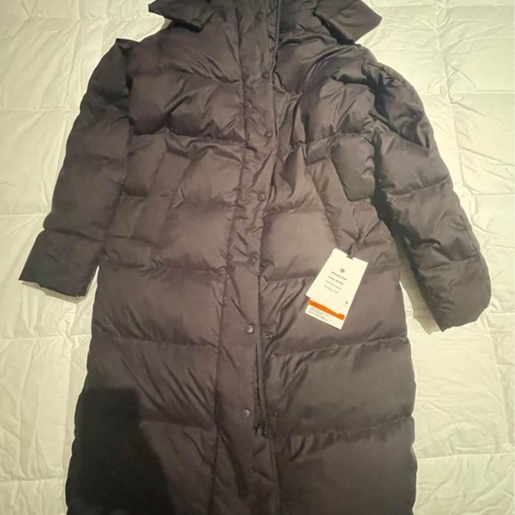 Brand New lululemon Wunder Puff Long Jacket Black Size 4 (tags on) - Picture 2 of 7